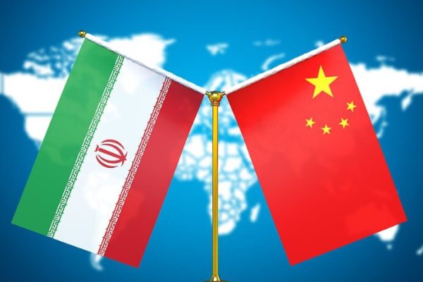 The flag of Iran and China